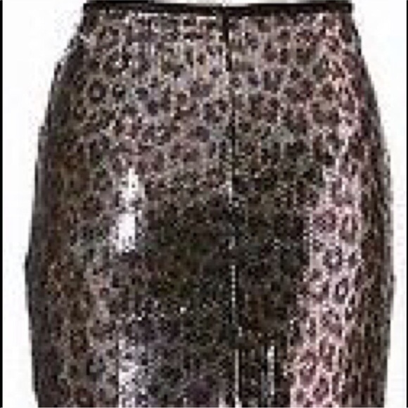 Nanette Lepore sequin leopard print skirt - Picture 3 of 4